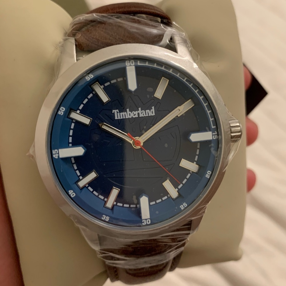 Timberland | Faux Leather Blue Dial Watch